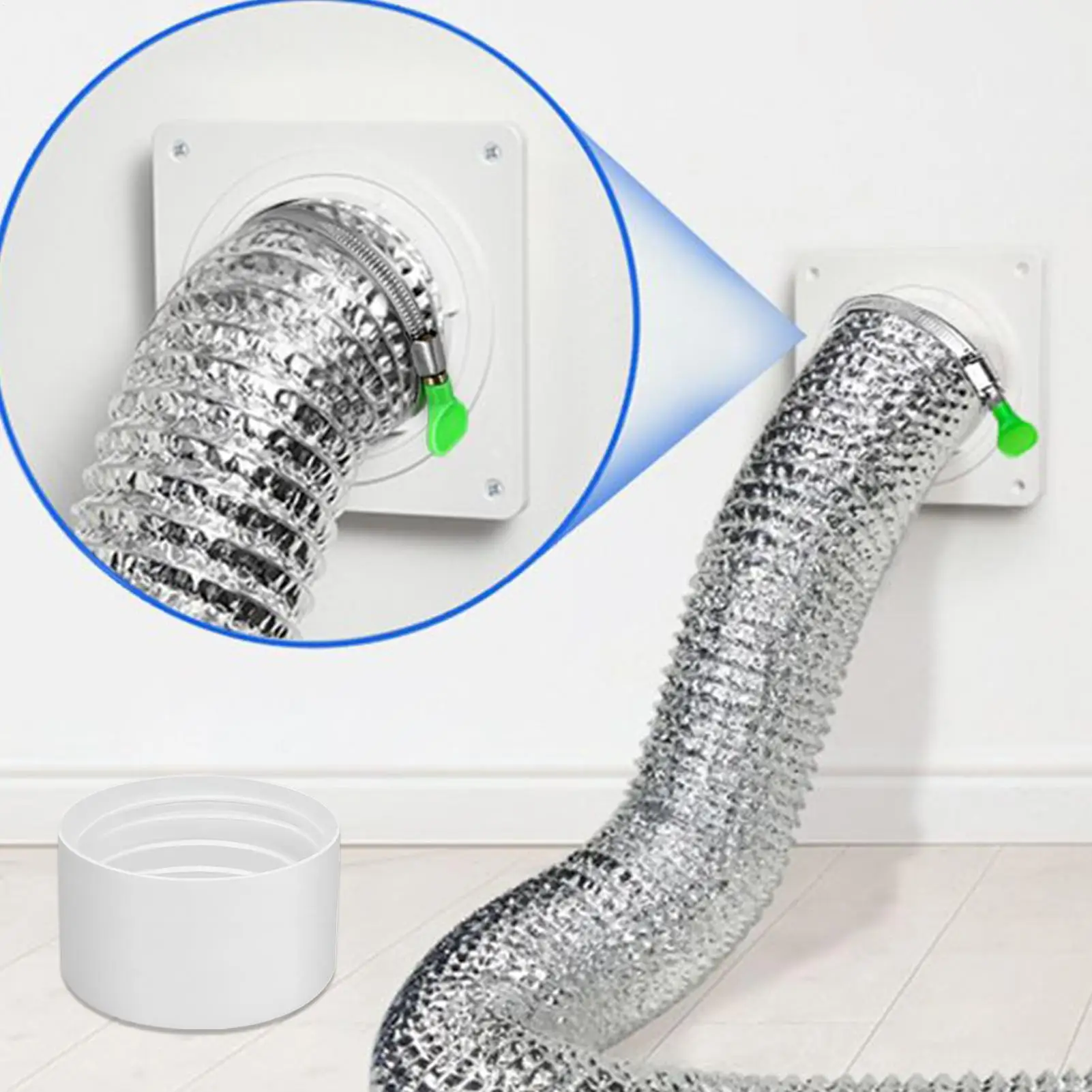 Dryer Vent Hose Connector Dryer Vent Adapter for Extension Easy to Install Fit 3.95 Inch Pipe Accessories for Washer Home