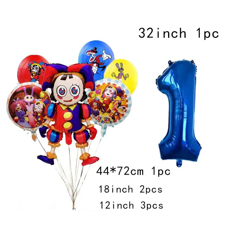 The Amazing Digital Circus Balloon Decoration Birthday Party Supplies Decor Children\'s Day Baby Shower Girl Or Boy Gift