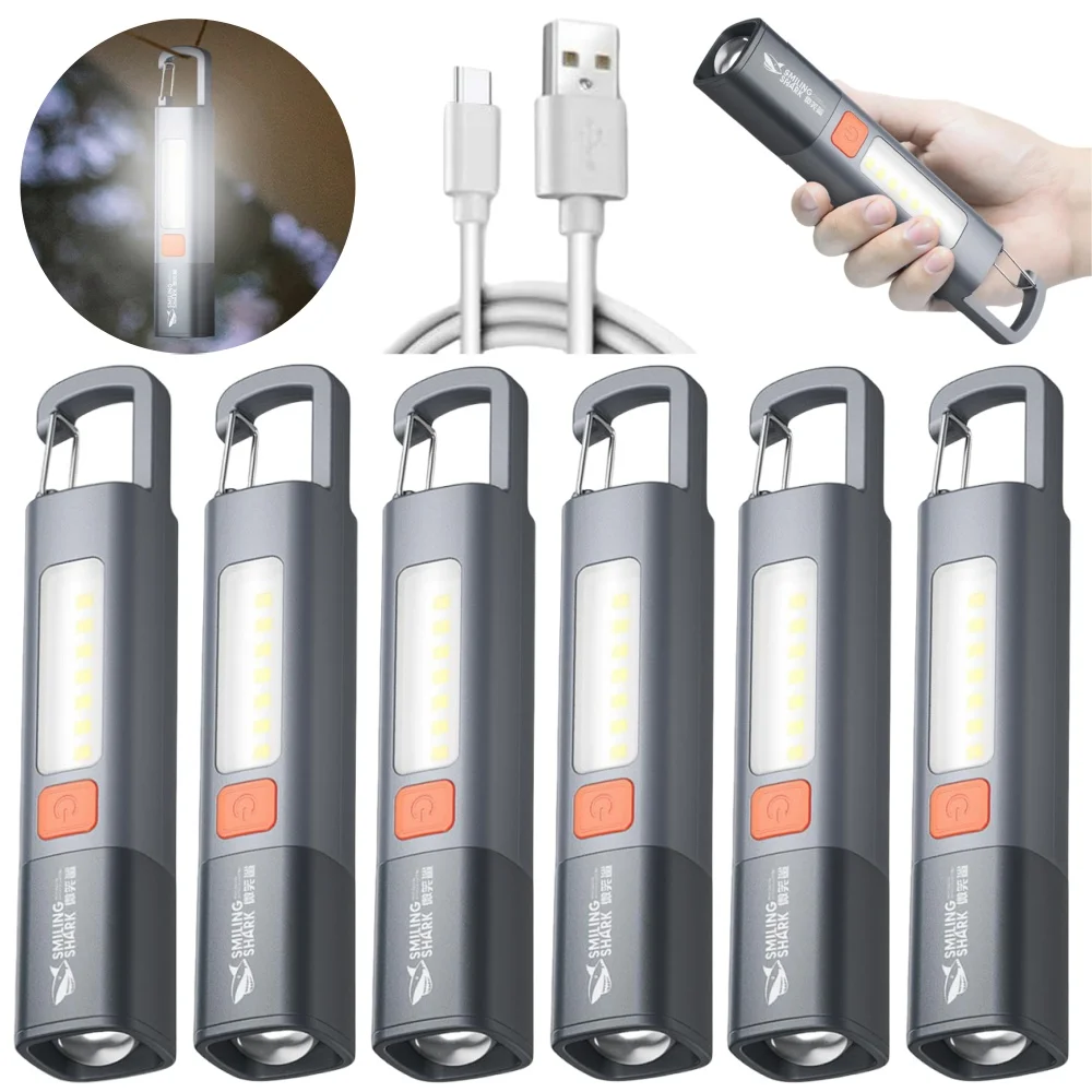 LED Camping Flashlight XPE Super Bright Flashlight USB Rechargeable Long Range Floodlight Zoomable Mini Torch Light for Outdoor