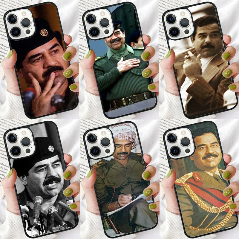 Saddam Hussein Iraq Arabic Phone Case For iPhone 16 15 14 plus XR XS 11 12 13 Pro max Soft Bumper Shell Cover coque