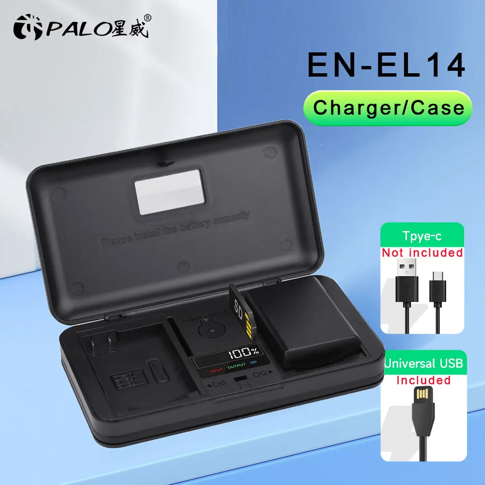 

EN-EL14a EN-EL14 Battery Charger for Nikon Df D5500 D5600 D3400 D3500 D5100 D5200 D5300 D3100 D3200 D3300 COOLPIX P7700 P7800