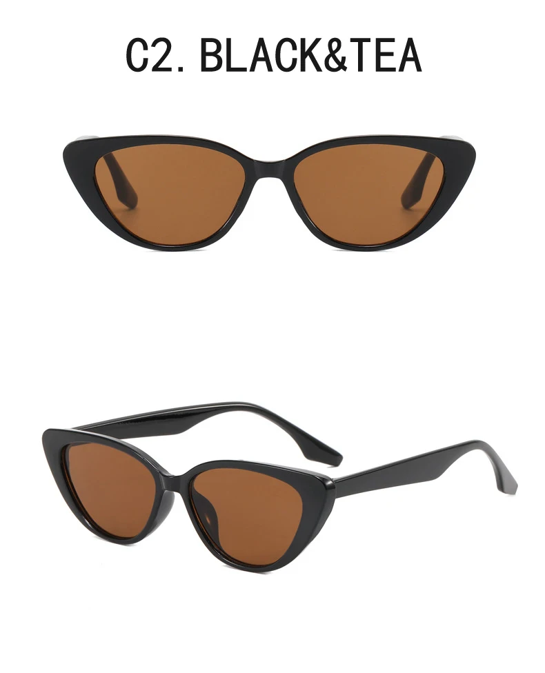 Neue Vintage Damen Cat-Eye-Sonnenbrille Retro-Brille Sommerbrille für Frauen – Detail 9