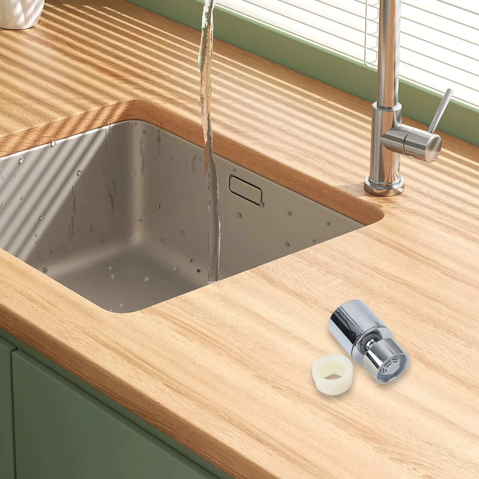 Aerator 360 Swivel Tap ‎ABS Anti-splash Outlet Nozzle Brass Home Improvement Kitchen Faucet M24/M22 Plumbing Fixtures