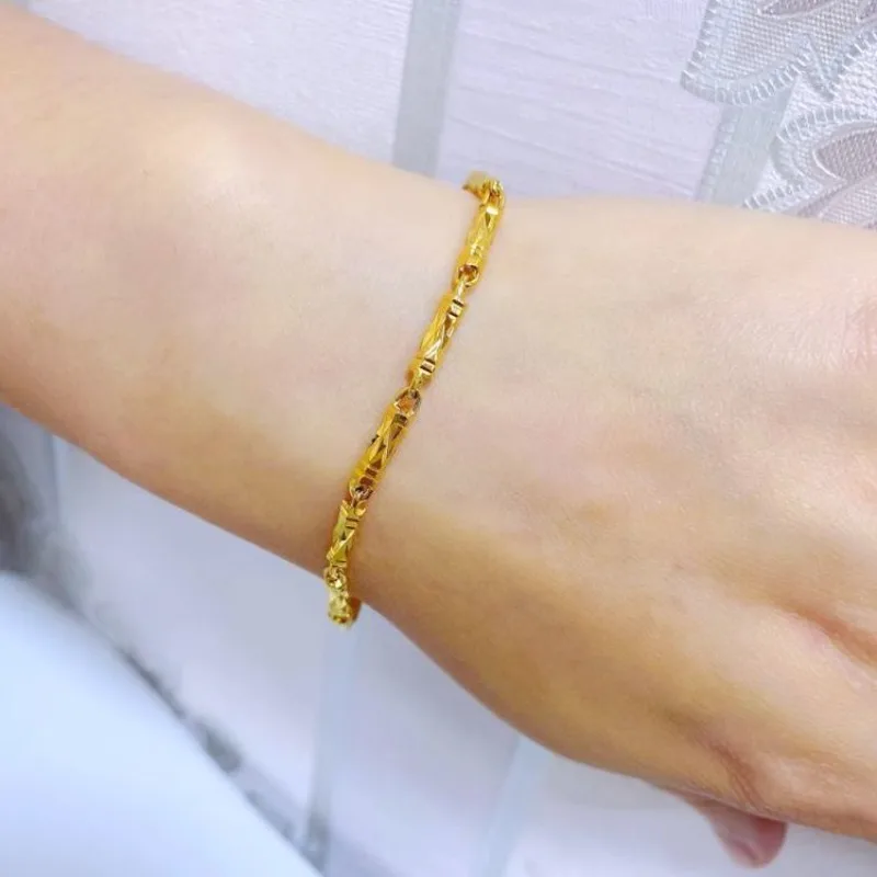Sand Gold Rising Fortune Bracelet for Women Fashionable Valentine's Day Gift for Girlfriend and Wife Elegant Jewelry Present
