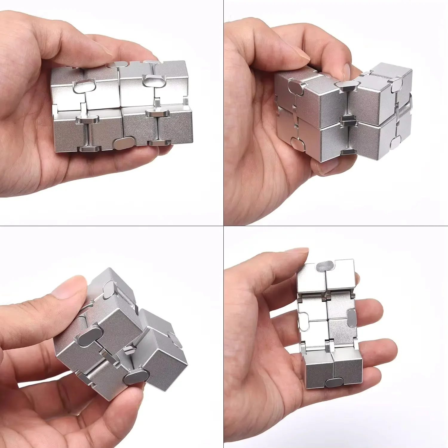 Legierung Infinity Cube Fidget-Spielzeug Ultra-Langlebiger Sensorischer Stressabbau für Erwachsene & Kinder Angstlinderung Geschenk