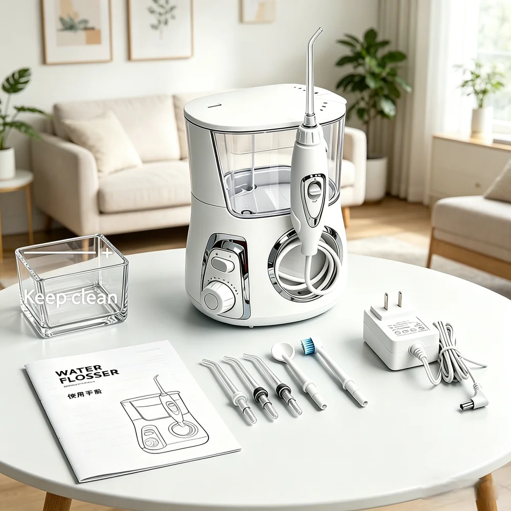 

Premium Desktop Oral Irrigator Electric Water Flosser Spa 5 Jet Tips 10 Modes 800ML Tank Prevent Tooth Decay Fresh Breath