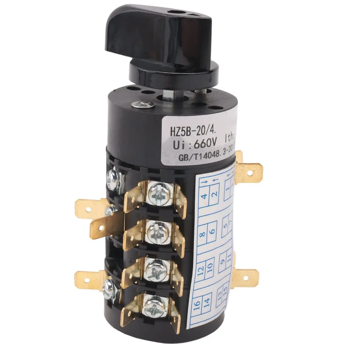 HZ5B-20/4.BBB 4 Phase 16Screws Rotary Cam Transfer Combination Switch AC79