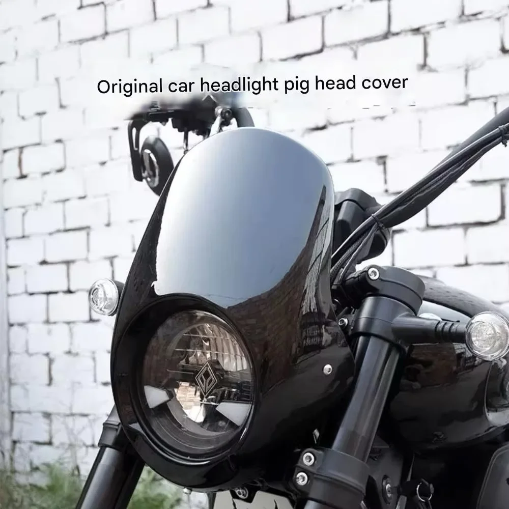 ل Benda Chinchilla 500/450 التحديثية المصابيح الأمامية الأصلية خنزير رئيس هود الجبهة الرياح منحرف غطاء الزخرفية الملحقات #2