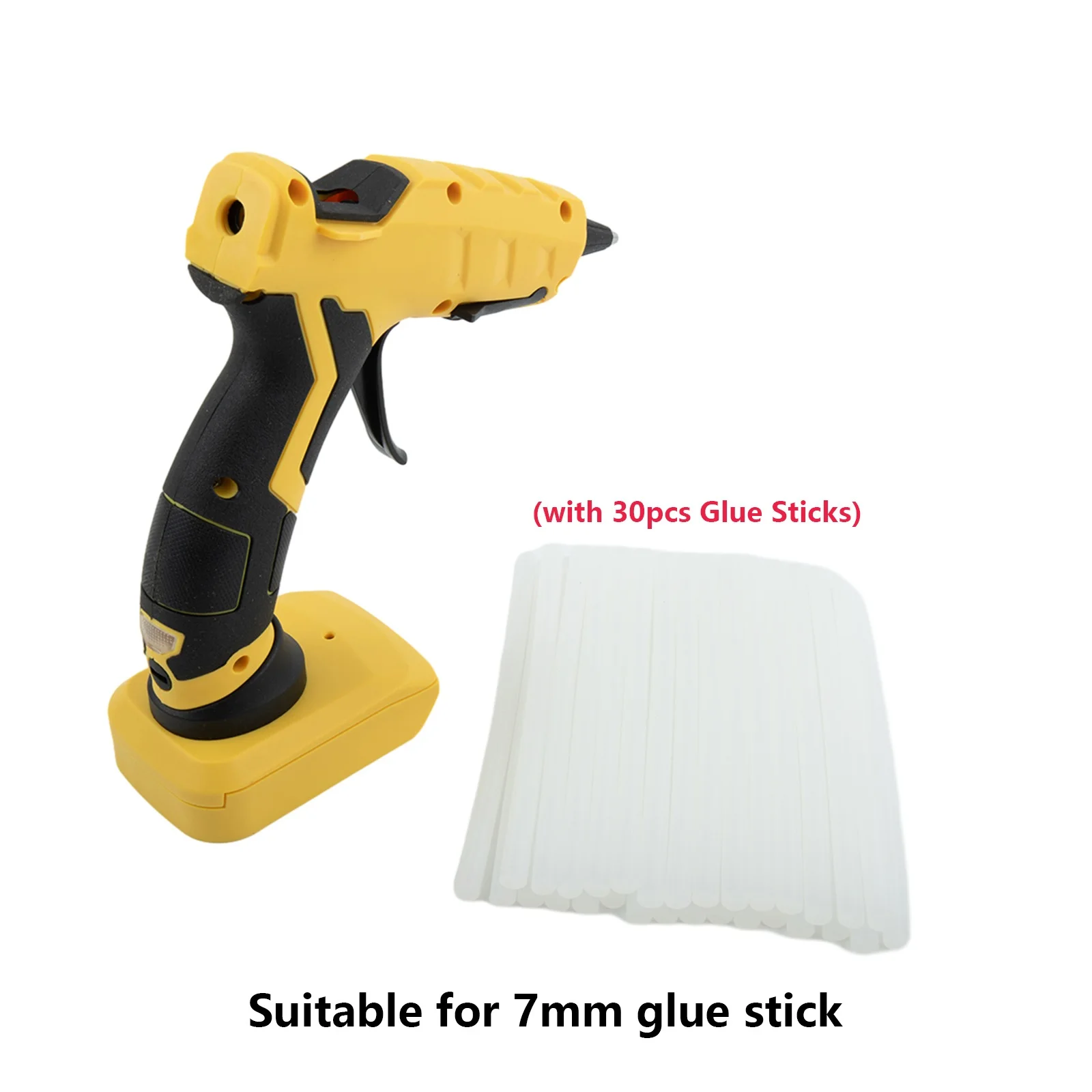 

20V 40W Cordless Hot Glue Tool Compatible with For 18V Batteries Quick Warm up Perfect for Christmas Decorations