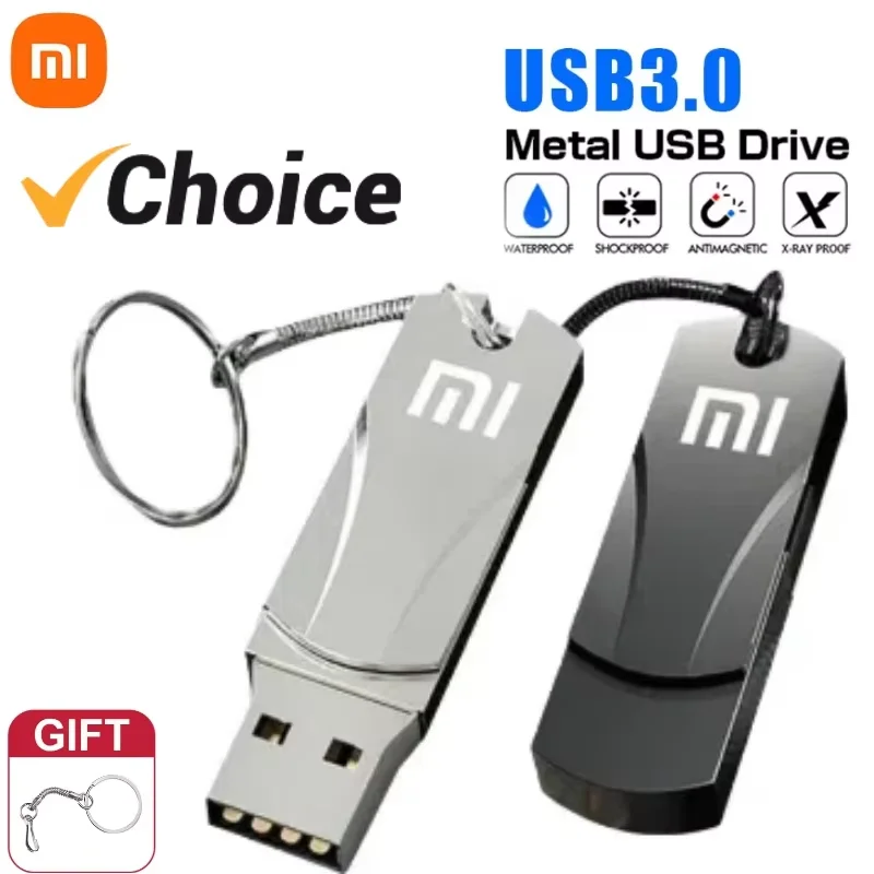 Xiaomi-USB 3.0 Pendrive, Pen Drive de alta velocidade, Flash Drives à prova d'água, TYPE-C Memory Stick, Metal, 512GB, 1TB, 2TB, 2022