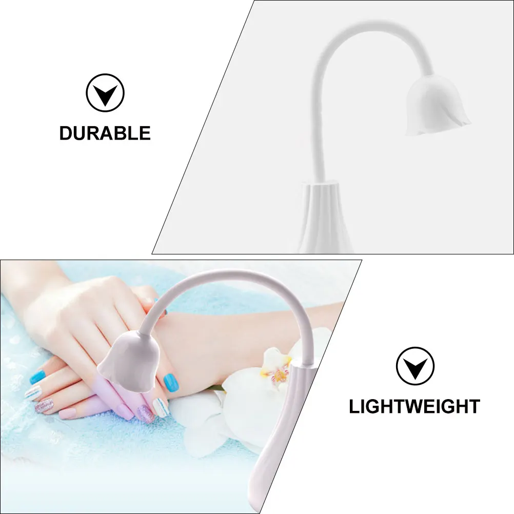 

1pc Drying Light White Led Gel Dryer Small Beauty Tool Nail Glue Baking Lamp Nail Polish Light Durable