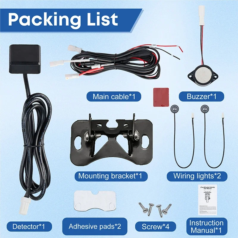 Motorcycle E Bike Blind Spot Monitor BSD Radar System Lane Change Assist Anti Crash Warning Safety Driving Device Accessory view 6