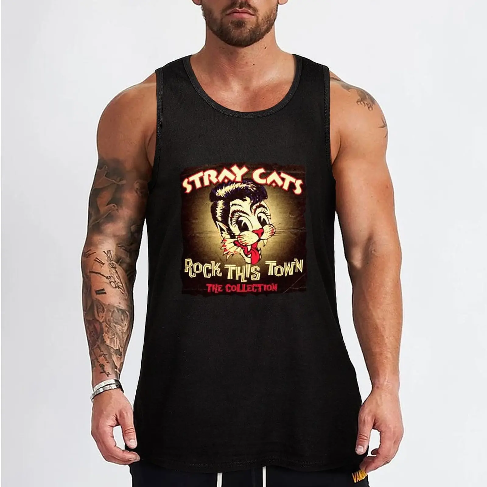 The collection the stray cats band art gift Tank Top bodybuilding men t-shirt Men's sleeveless shirt man gym mens gym clothes