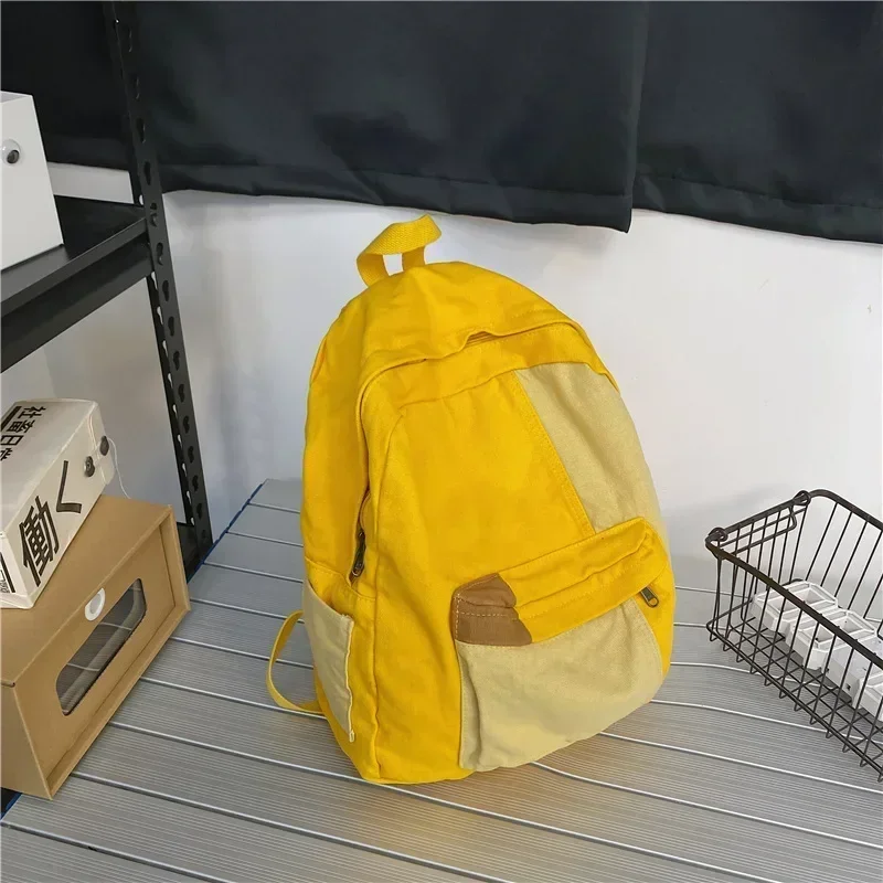 

Вместительный рюкзак для пар, удобные студенческие модные Универсальные холщовые сумки на молнии в стиле пэчворк