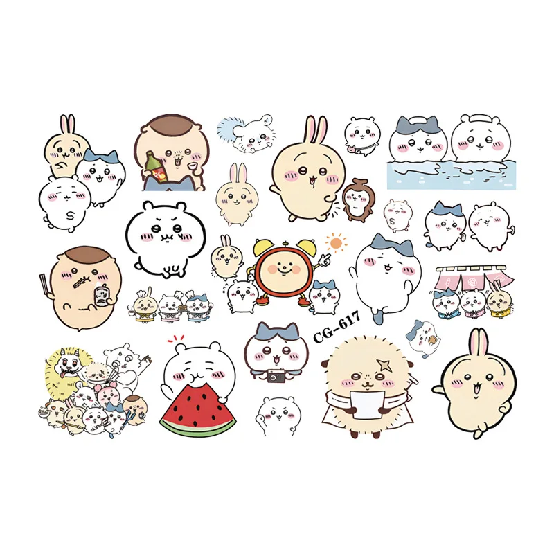 Cute Chiikawa Tattoo Stickers Temporary Tattoos For Kids Birthday Party Supplies Favors Cute Tattoos Stickers Decoration