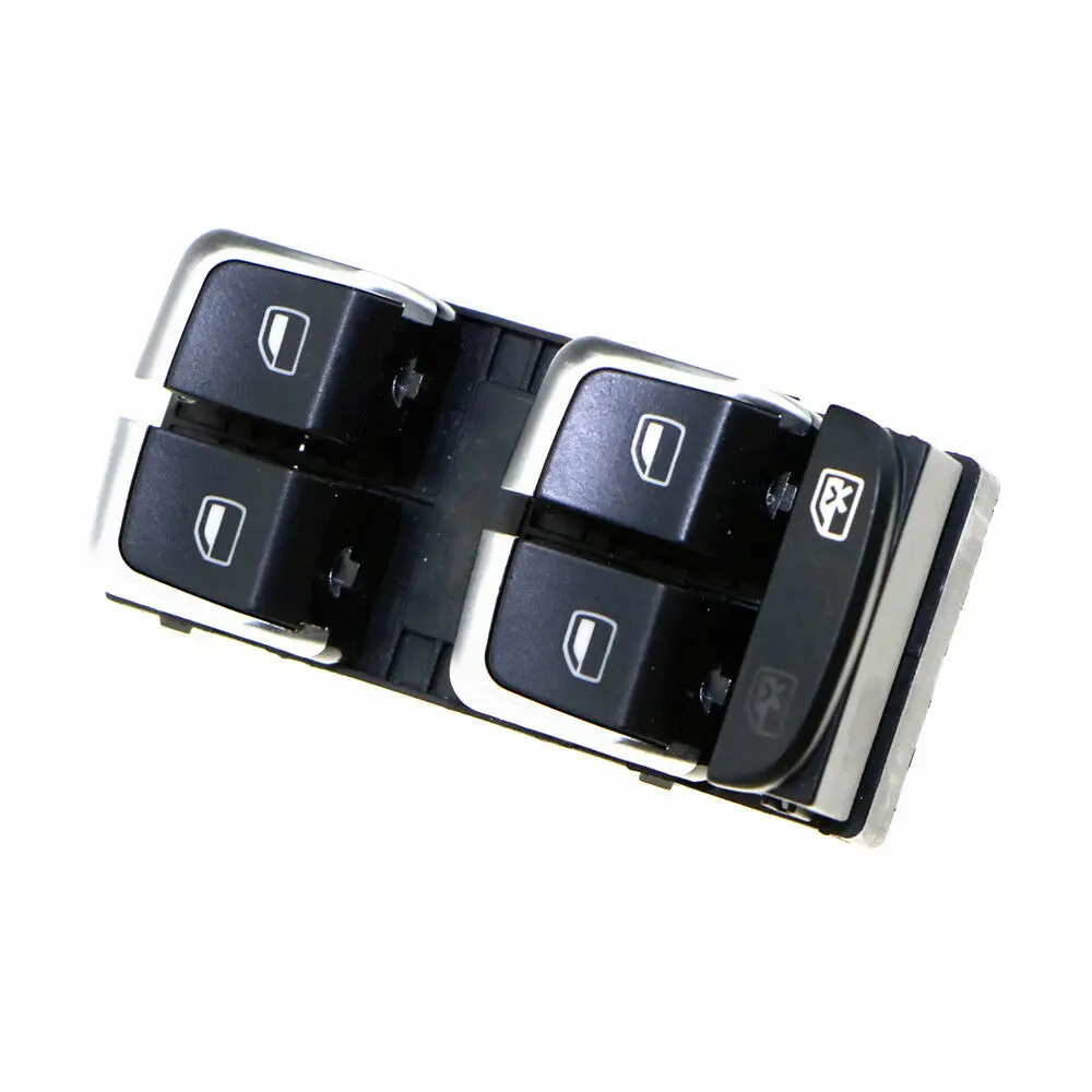 5Pcs Car Chrome Master Switch Window Button for Audi A5 A4 Allroad Quattro B8 Q5 8K0959851A 8KD 959 855A 4GD 959 855 4GD959565A