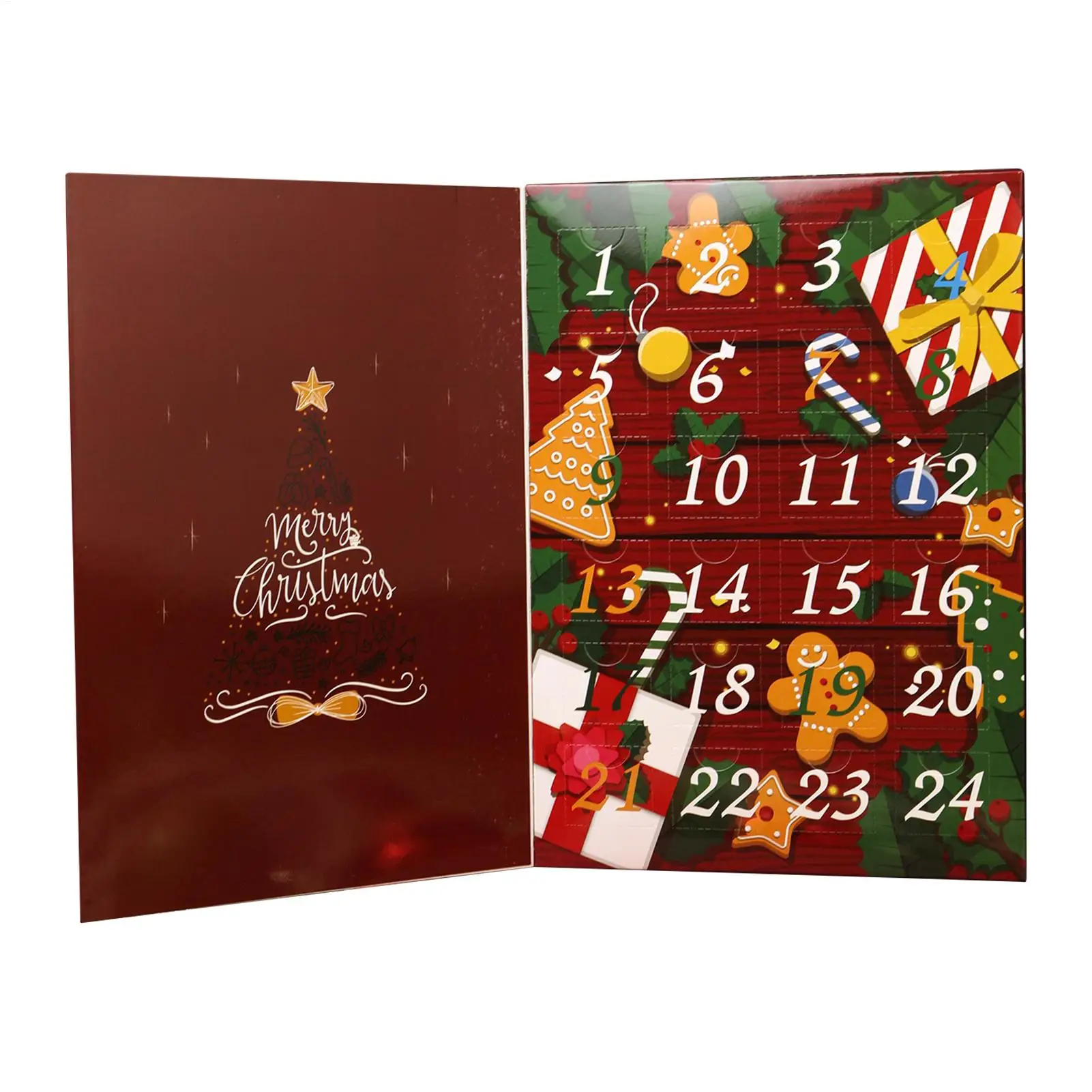 Empty DIY Gift Box Christmas Countdown Calendar Boxes 24 Days Fillable Reusable Kids Christmas Countdown Advent Calendar