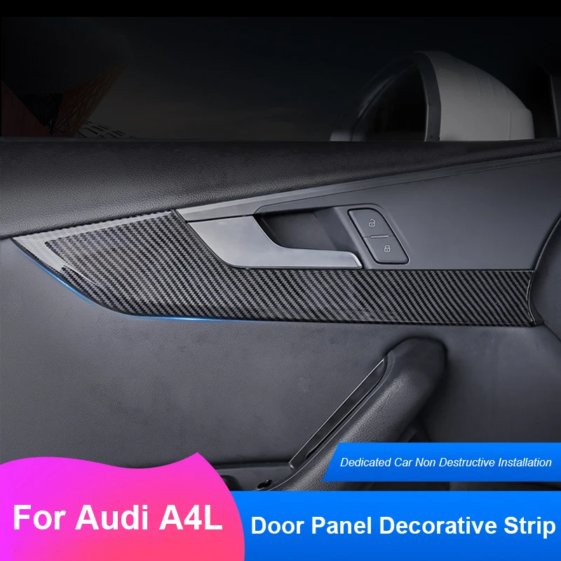 

Carbon Fiber Door Handle Decorative Sticker For Audi A4L B9 Sedan A4 Allroad Avant A5 2017 2018 2019 2020 2021 2022 2023 2024