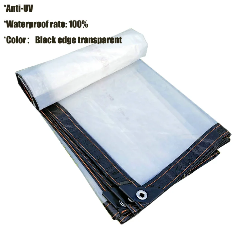 0.1mm Transparent PE Film Rainproof Tarpaulin Balcony Plant Insulation Garden Furniture Rattan Frame Rainproof and Coldproof