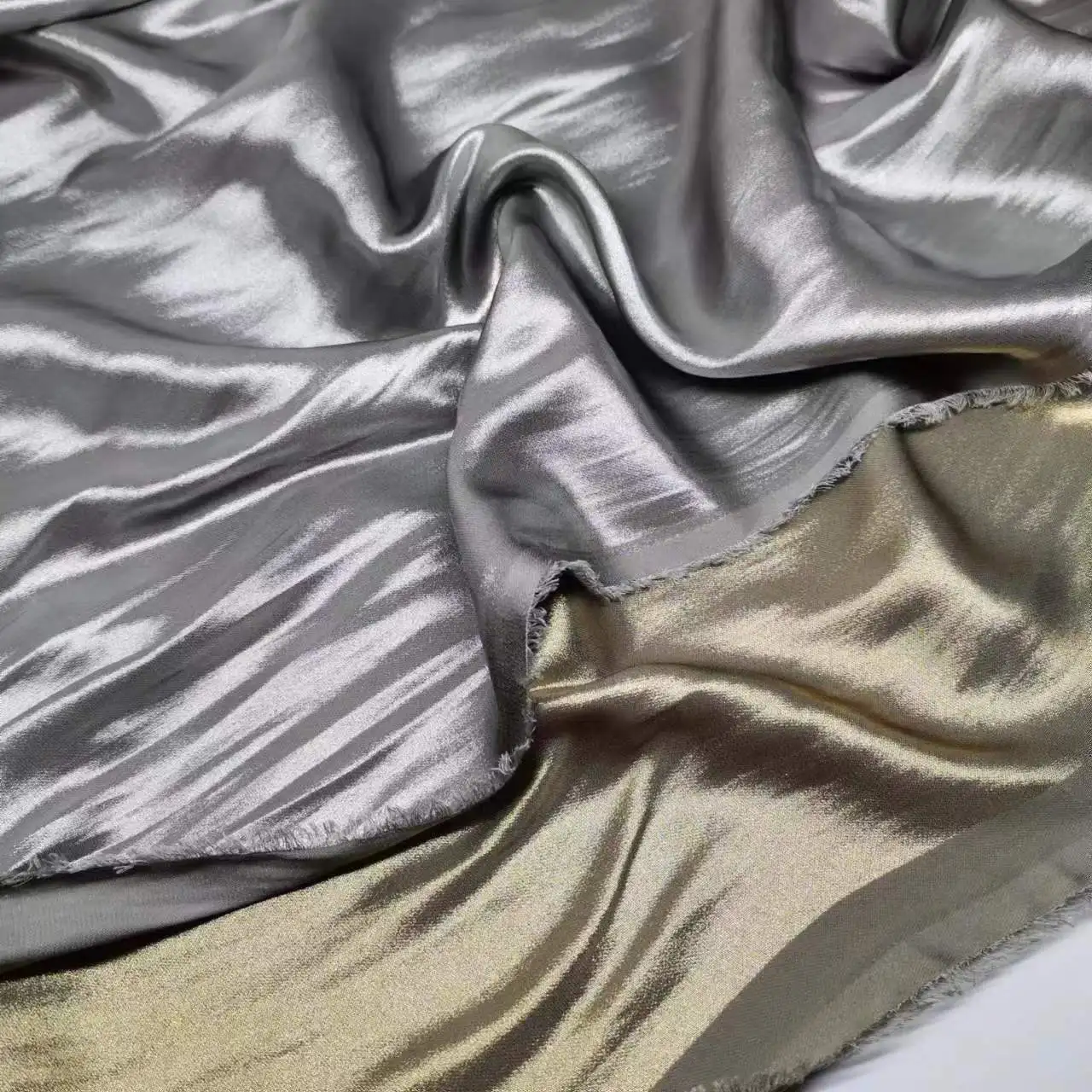 Bling Polyester Shiny Fabric Cloth Dress Shirt Scarf Tissue DIY Bronzing Sewing Material