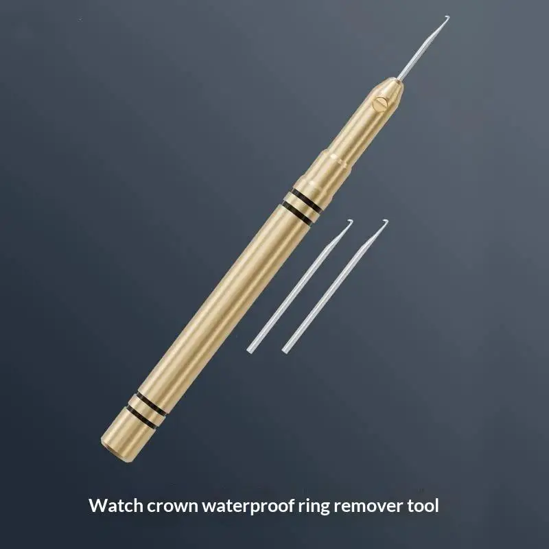 1Set Watch Crown Gasket Removal Tool With 3 Metal Hooks For Removing O Ring On Watch Crowns