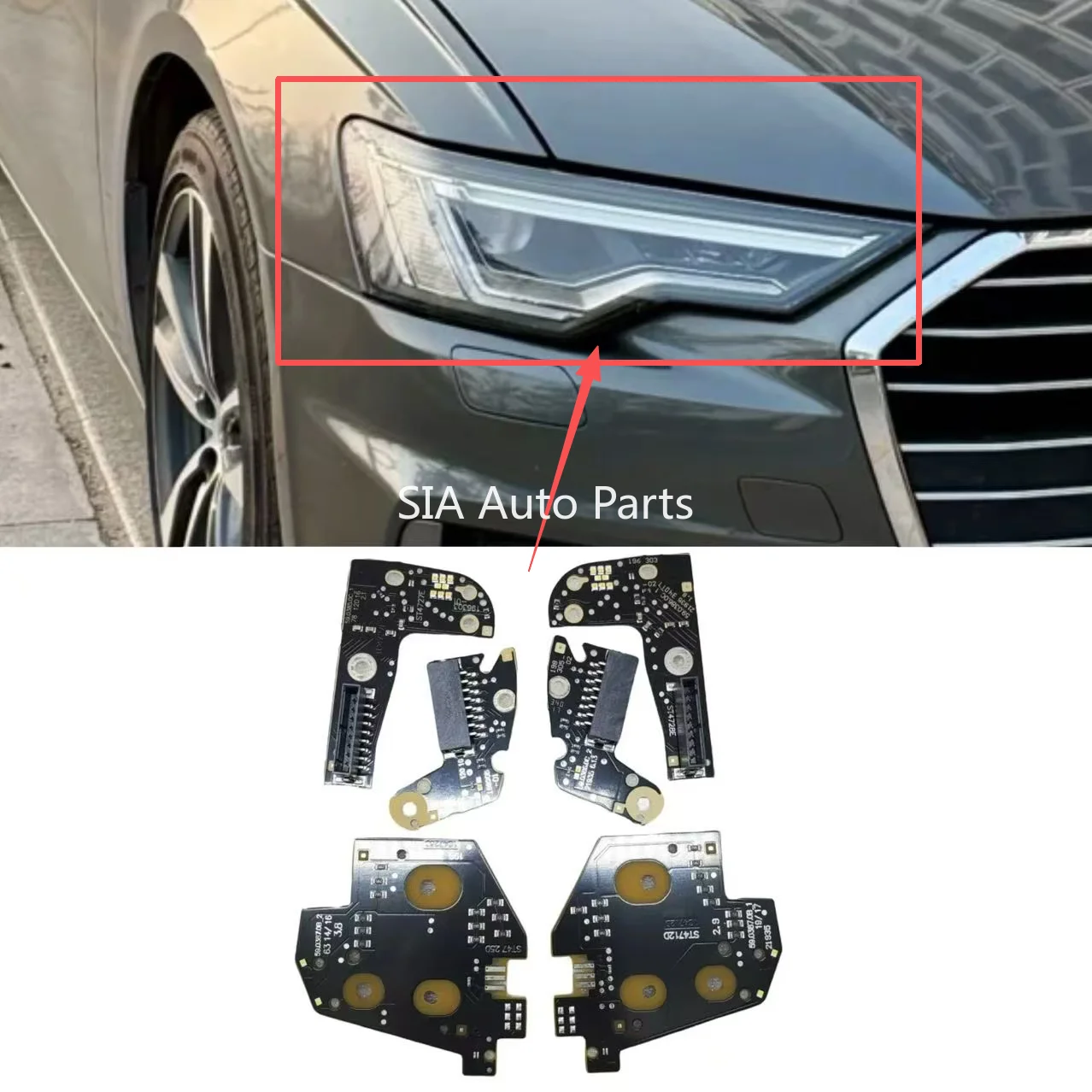 

Для Audi A6 C7 PA 2016 2017 2018 матричная фара дневного света DRL светодиодная фара печатная плата чип светодиодный модуль 196911-02 196911-0