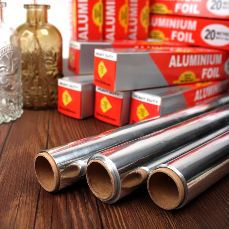 

100pcs 5M/10M/20M Aluminium Catering Tin Foil Thickened BBQ Accessories Barbecue Tin Foil Roll Disposable Heat Safe