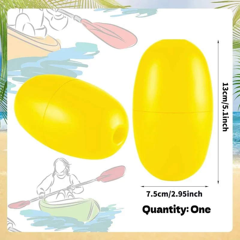 5.1' X 2.95' 1pc Yellow Deep Water Fishing Marker Buoy for Boats, Crabbing, Dock, Pool, Kayak, Swimming - view 2