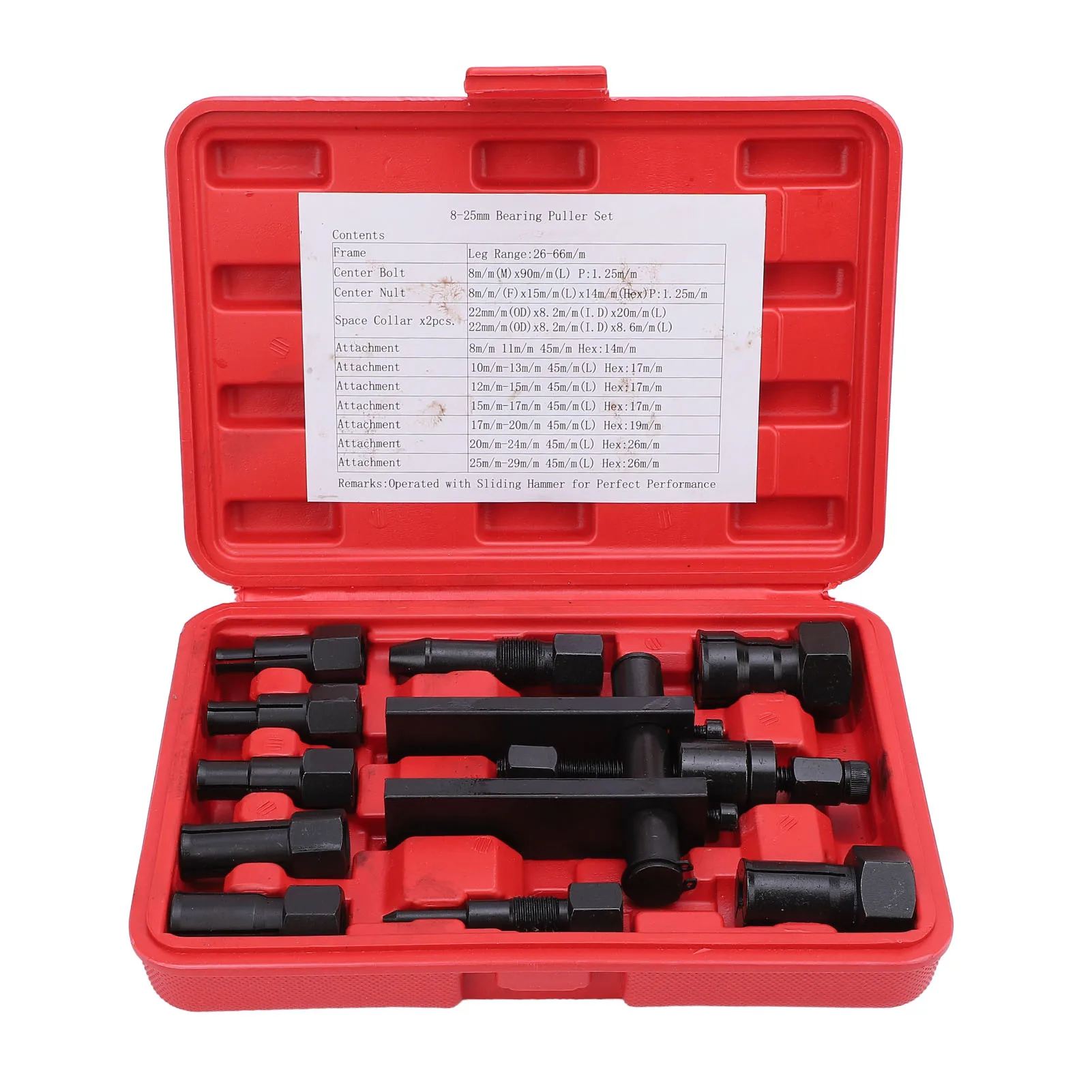 

10pcs Motorcycle Blind Inner Bearing Puller Tool High Hardness Insert Inner Bearing Removal Tool Set 8 to 25MM Motorcycle Tool