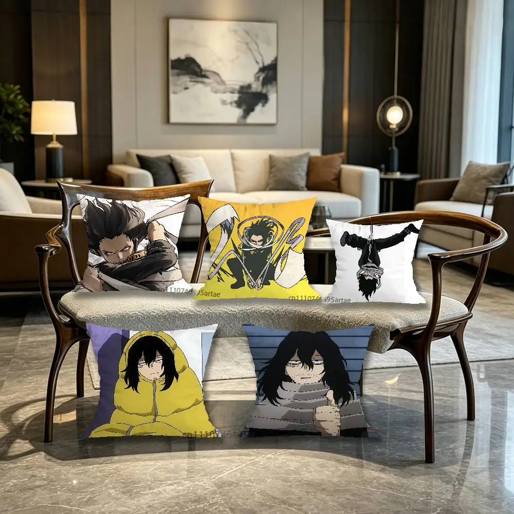 MHA A-Aizawa Shouta My H-Hero Pillow Case For Home Bedroom Car Office Decoration Living Room Sofa Cushion Cover Suitable