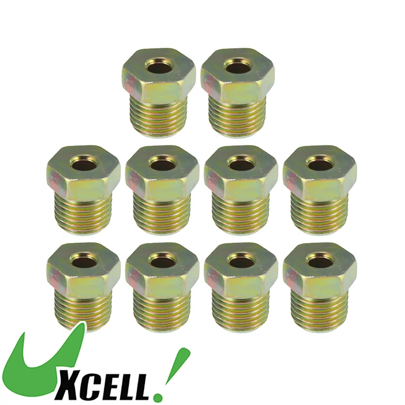 UXCELL 10pcs 1/2 Inch-20 Threads Brake Line Nut Fittings for 3/16\