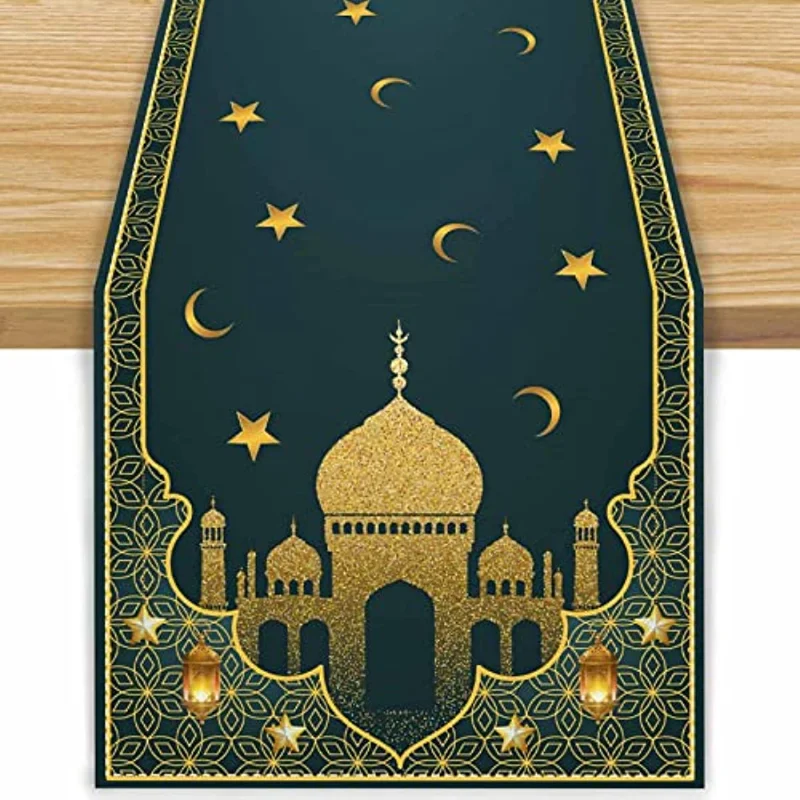 

Muslim Ramadan Festival Table Runner Islamic Mosque Ramadan Decorations Home Kitchen Table Accessories Wedding Reception Party