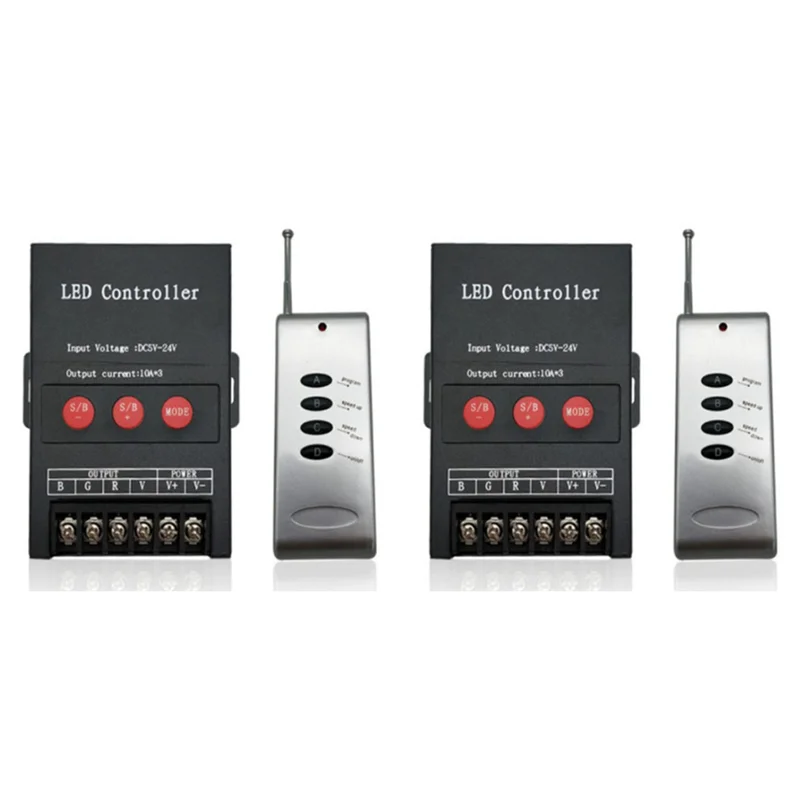 

【Sleek Design】2X 30A Led Controller IR Remote Big Power 360W BT Controller For RGB Strip Light DC5-24V
