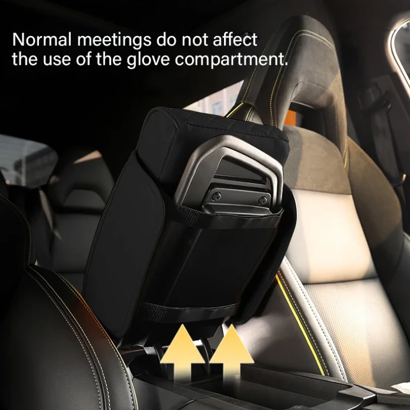 

Auto Center Console Armrest Cushion With 2 Cup Holder Armrest Heightening Pad Auto Amrest Pillow Cover Pad for All Seasons