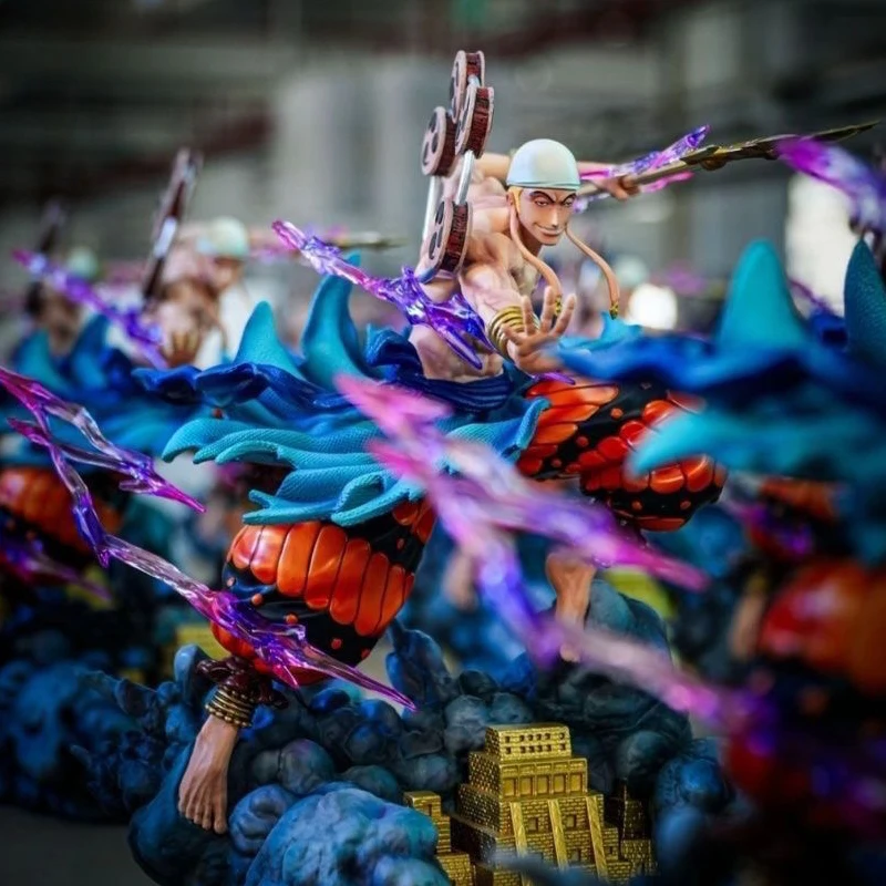 Neue Jt Statue One Piece Enel Thor Enilu PVC Animation Figur Statue Vollständig Sprühlackiert Sammlung Modell Figur Figur