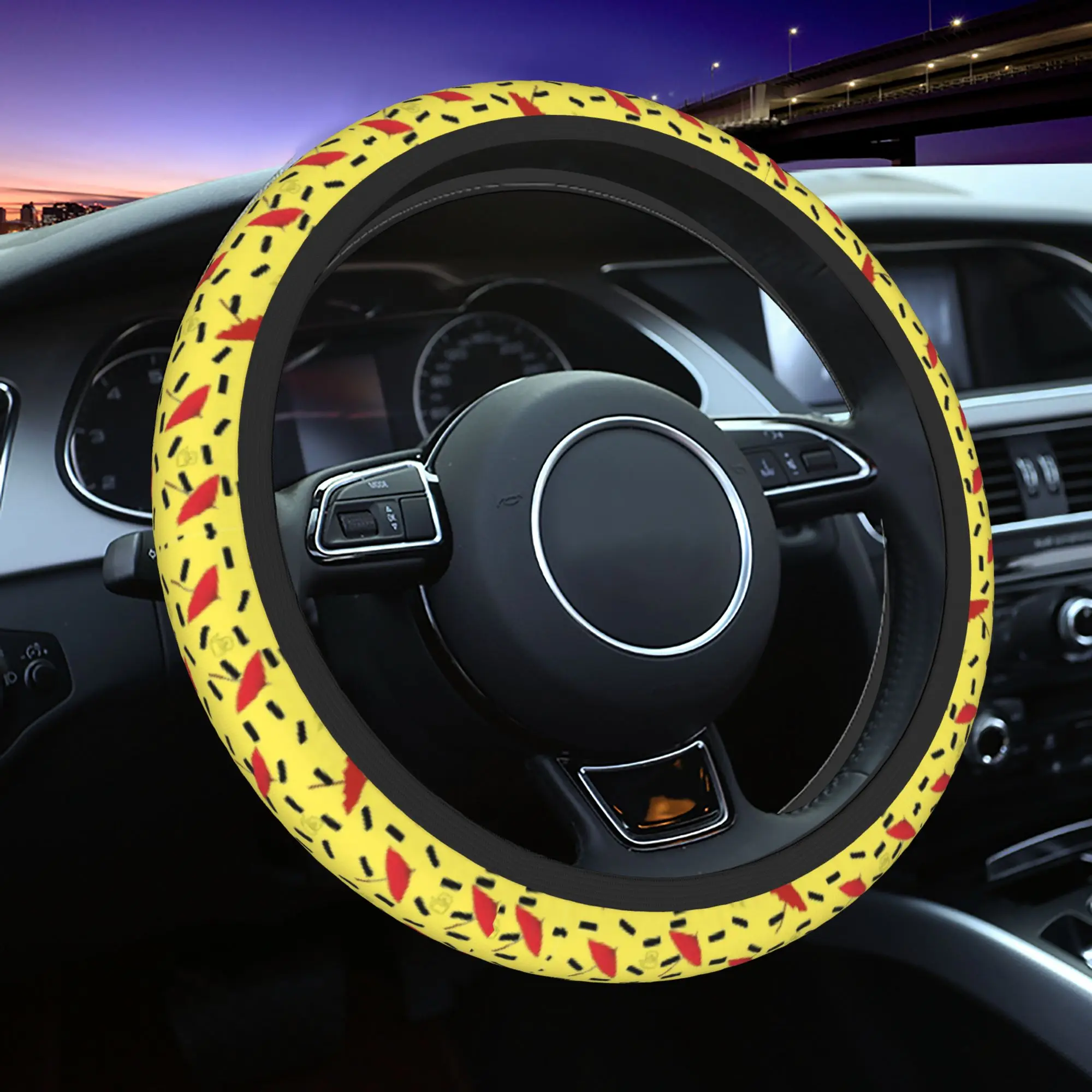 

Ryoga Hibiki Car Steering Wheel Cover 38cm Anti-slip P-Chan Ranma Anime Manga Auto Steering Wheel Protector Auto Car Accessories