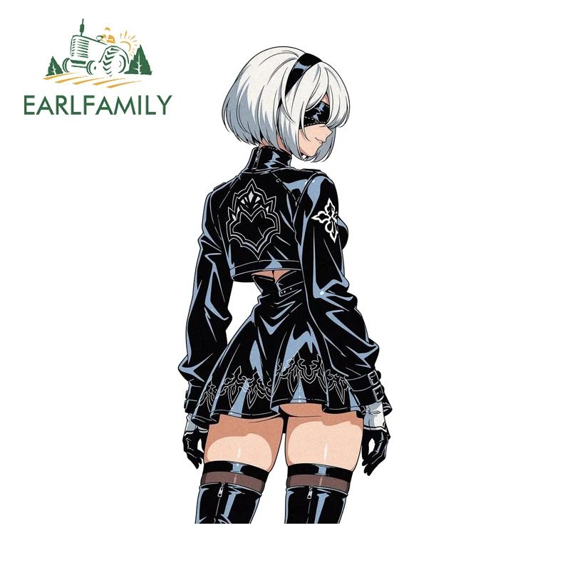 

EARLFAMILY Vintage Nier 2B Fanart Stickers Attractive Amsuing Computer Cooler Decals Waterproof Scratch Proof Car Door Protector