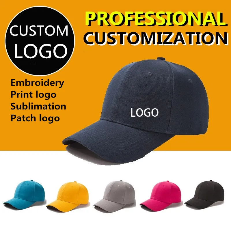 

Adult causl acrylic baseball cap Custom hats New men Women's hiking fishing trucker hats Your own logo fitted adjustable caps