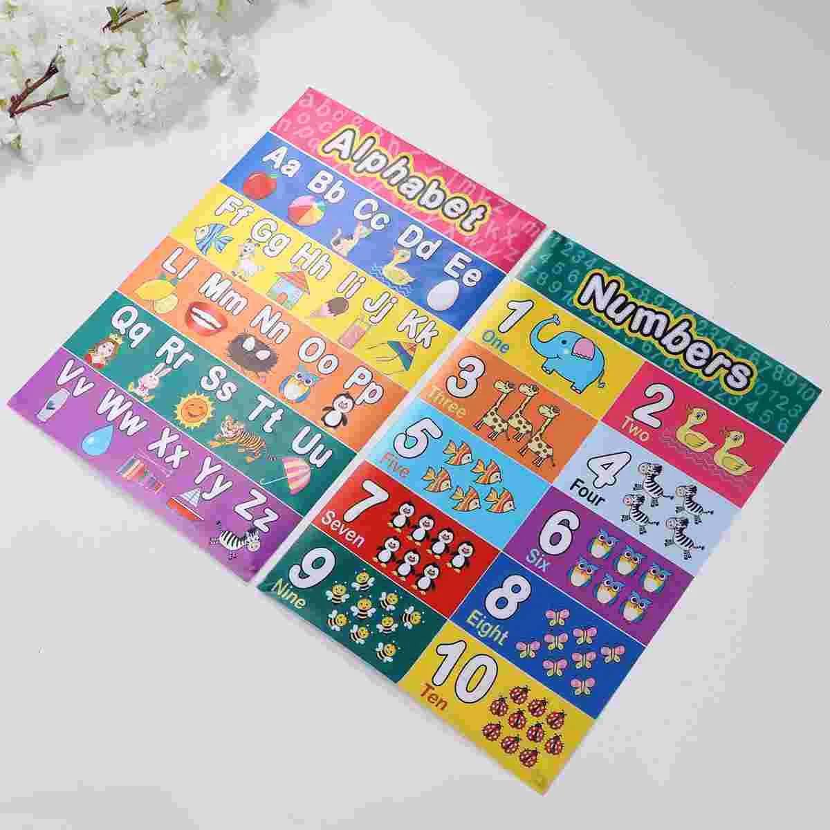 Early Educational Alphabet Mathematics Children Kids Wall Chart Poster Office School Education (30x45cm)