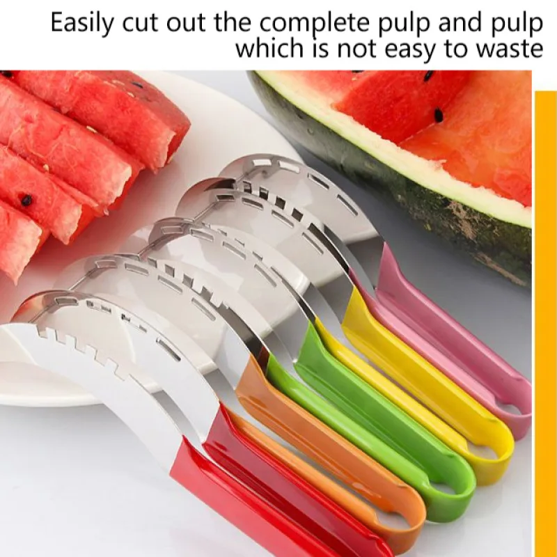 Multifunctional plastic handle watermelon dicer Stainless Steel Cutter Special watermelon slicer