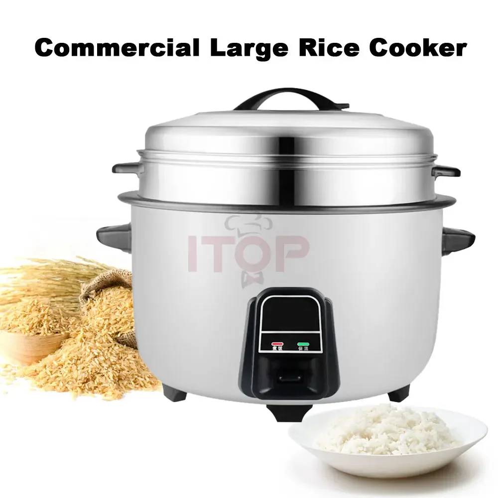 Rice Cooker Drum Shape 33L Commercial Olla Arrocera Catering Equipment Wholesale Non Stick Inner Pot Rice Cooker With Steamer