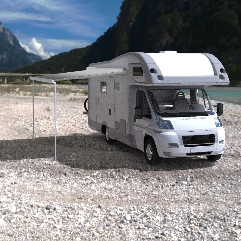 Large Cassette RV Awning Waterproof Side Mounted Caravan Sunshade for Motorhome Camper Van