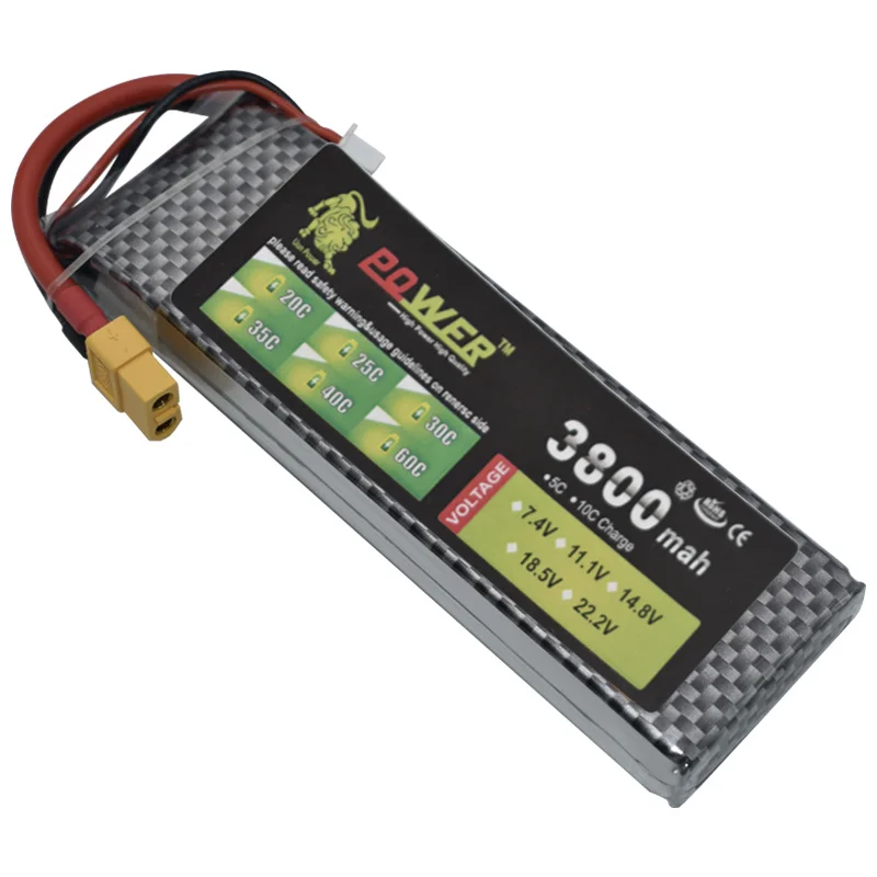 2S Lipo Battery 7.4v 1500/2200/3000/3800/4200/5200/5500/6000mAh 7.4V Dean T XT60 EC5 TRX Plug RC Parts 2S Rechargeable battery