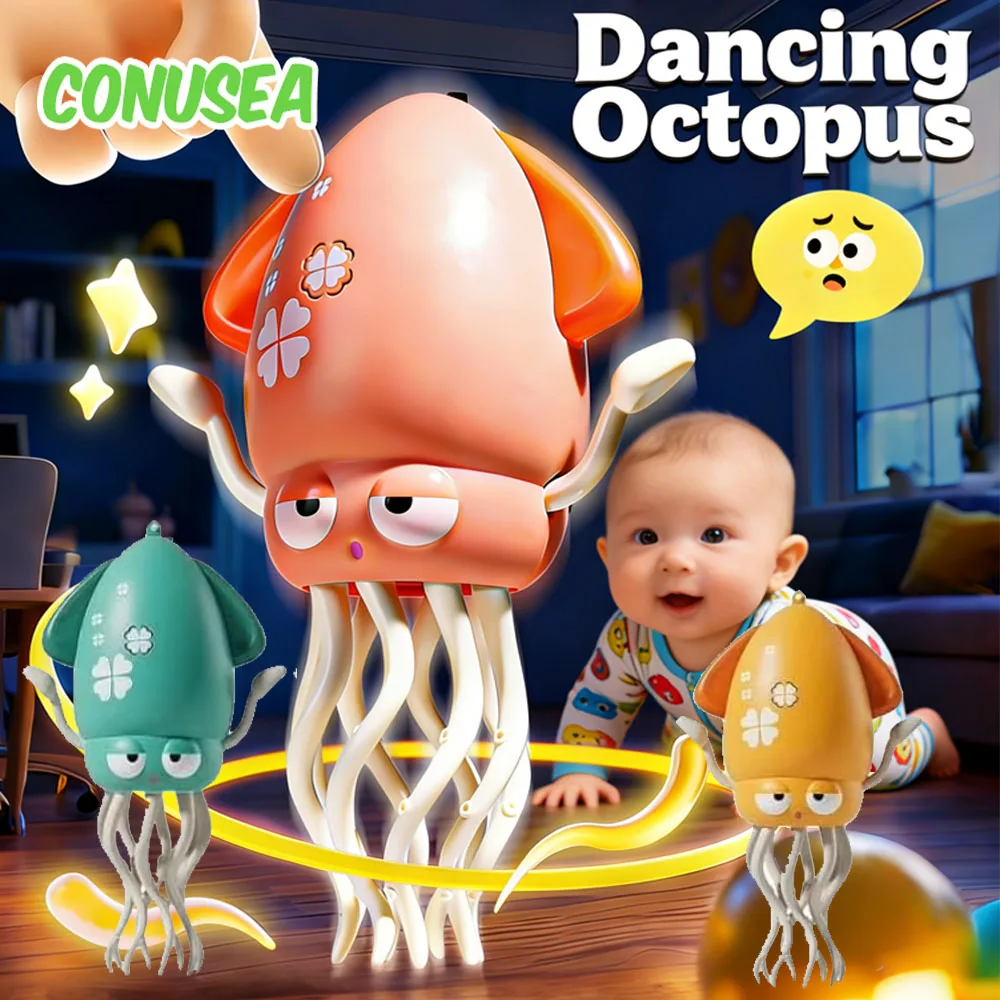 Baby kids Electronic Toys Dancing Squid Octopus Dancer with Light Music Early Interactive Education Toys for Toddlers Boys Girls