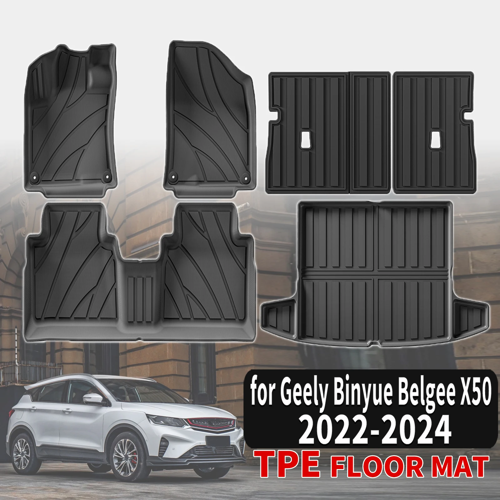 

for Geely Binyue Belgee X50 2022 2023 2024 Custom TPE All-Weather Floor Mats Accessories