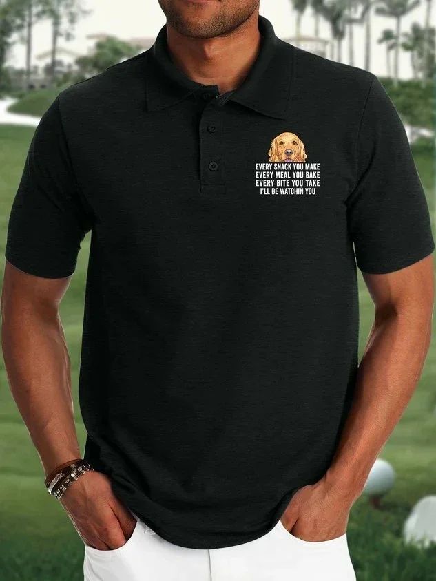 Men's Every Snack You Make Every Meal You Bake Every You Funny Golf Graphic Printing Urban Regular Fit Text Letters Polo Shirt