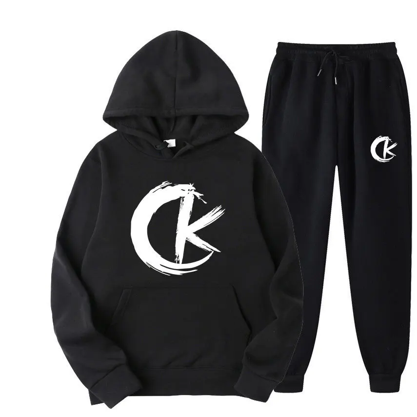 

Hooded Sweatshirts Set Jogging Tracksuit Long Sleeve Suit Pullover Hoodies Trousers Casual Suit 투피스 세트 한국스타일 conjunto de hombre