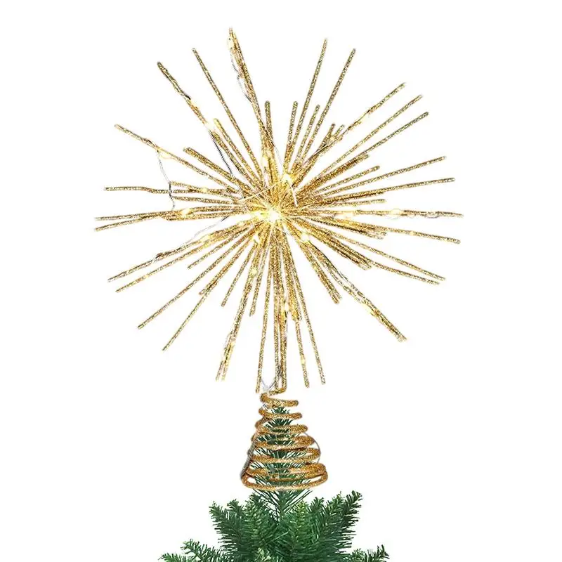 Christmas Tree Top Star Decoration LED Tree Top Decor Star Pendant LED Tree Toppers Star Christmas Decorations For Living Room