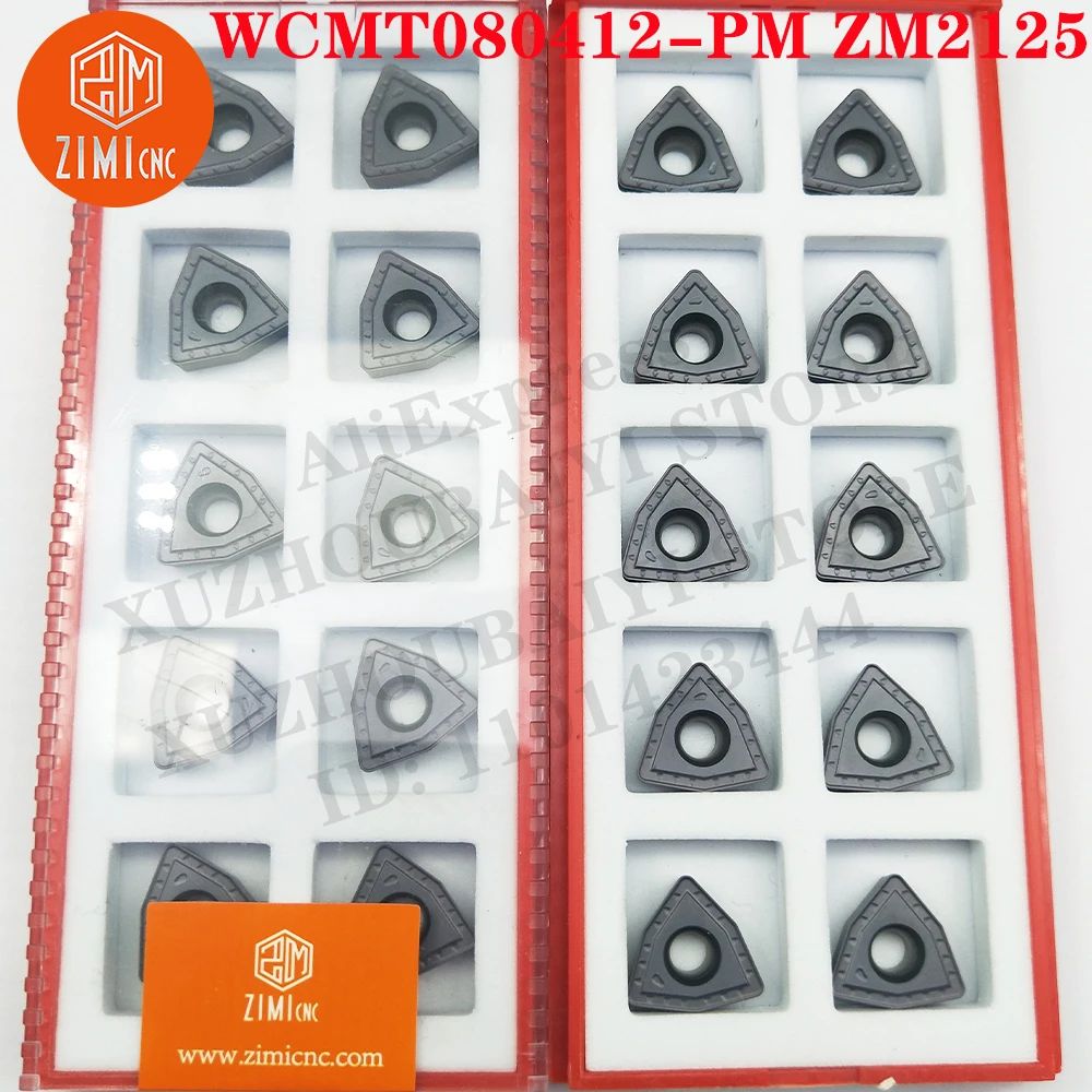 WCMT080412-PM ZM2125 WCMT080412-PM Carbide U Drill Inserts Indexable Turning Tools Cutter Lathe Blade CNC tools cutting tools