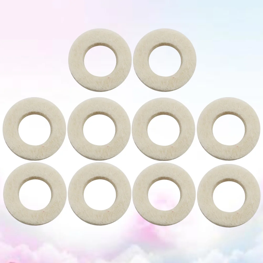 

10pcs Trumpet Felt Pads Cotton Key Protectors For Trumpets Smooth Lightweight Long-Lasting Accessory White Instrument Mat